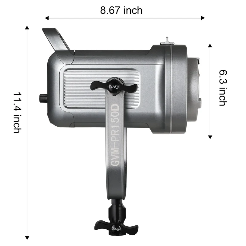 GVM PR150D 150W High Power LED Spotlight Bi-Color Studio Lighting Kit with Lantern Softbox+Light stand