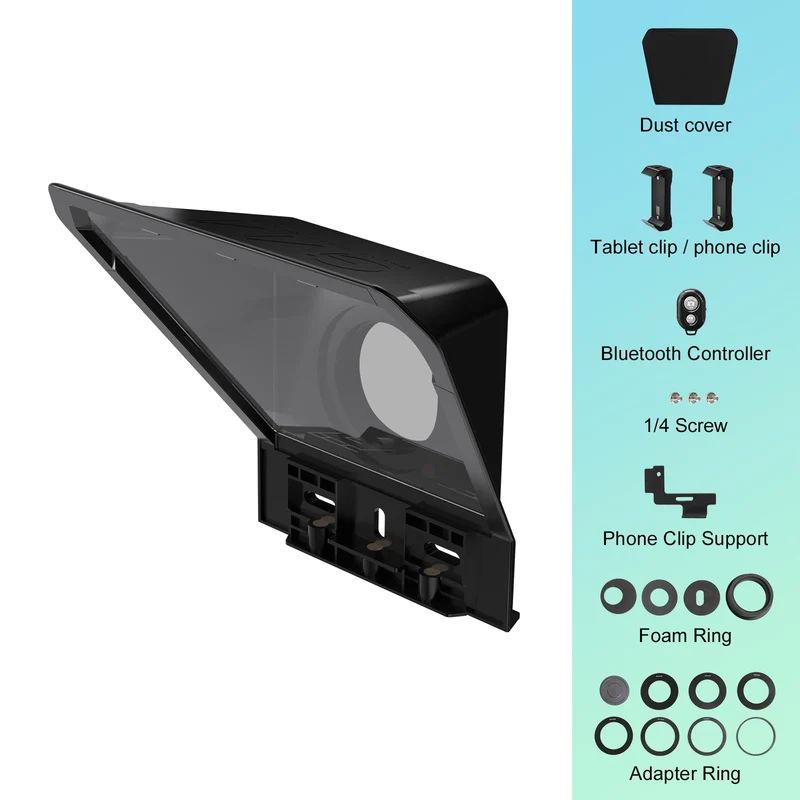 GVM TQ-S Teleprompter for iPad Tablet & Smartphone with Bluetooth APP Control