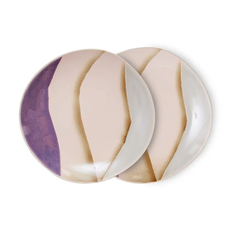 70's Ceramics: Küchenteller Valley, Set von 2