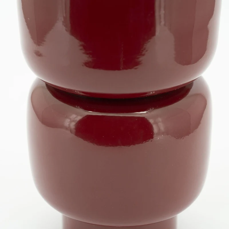 Vase Rollo, Burgundy