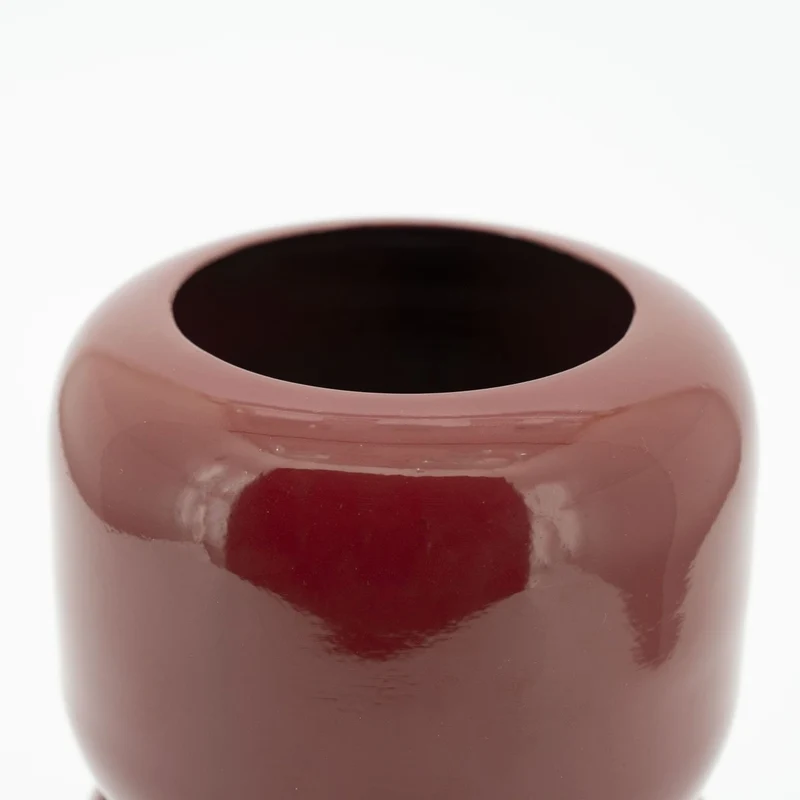 Vase Rollo, Burgundy