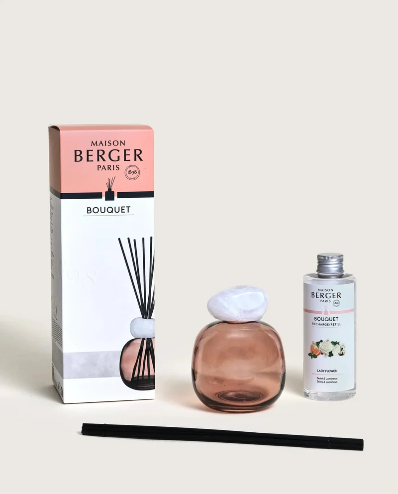 Raumduft Diffuser Mineral Rosa/Weiß - Lady Flower