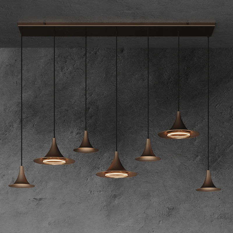 6730 - Arezzo Pendelleuchte Recht 145cm Platinum - 7 Lichter