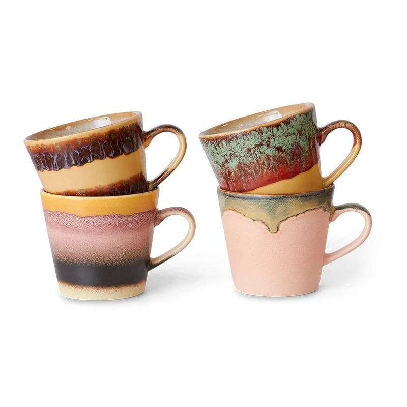 70's Ceramics: Cappuccino Tassen Vista Set von 4, 300 ml