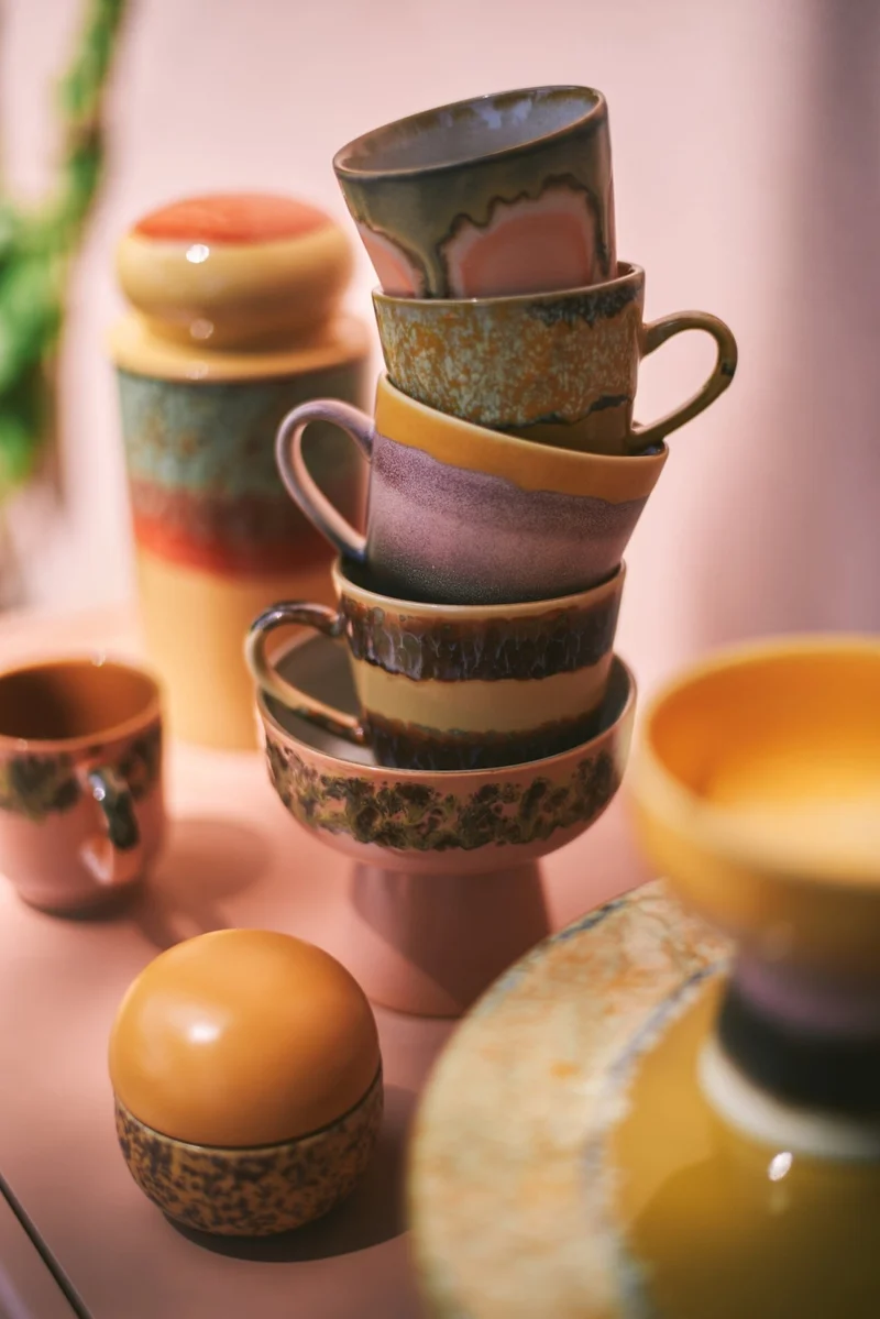 70's Ceramics: Cappuccino Tassen Vista Set von 4, 300 ml