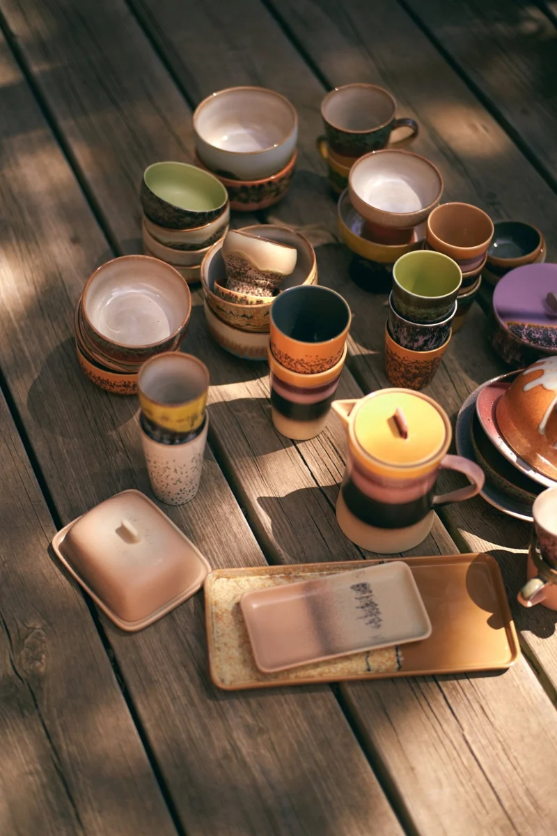 70's Ceramics: Teetassen Beach Set von 2, 475 ml