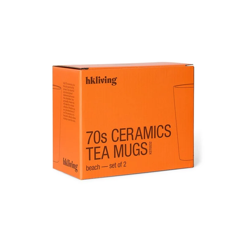 70's Ceramics: Teetassen Beach Set von 2, 475 ml