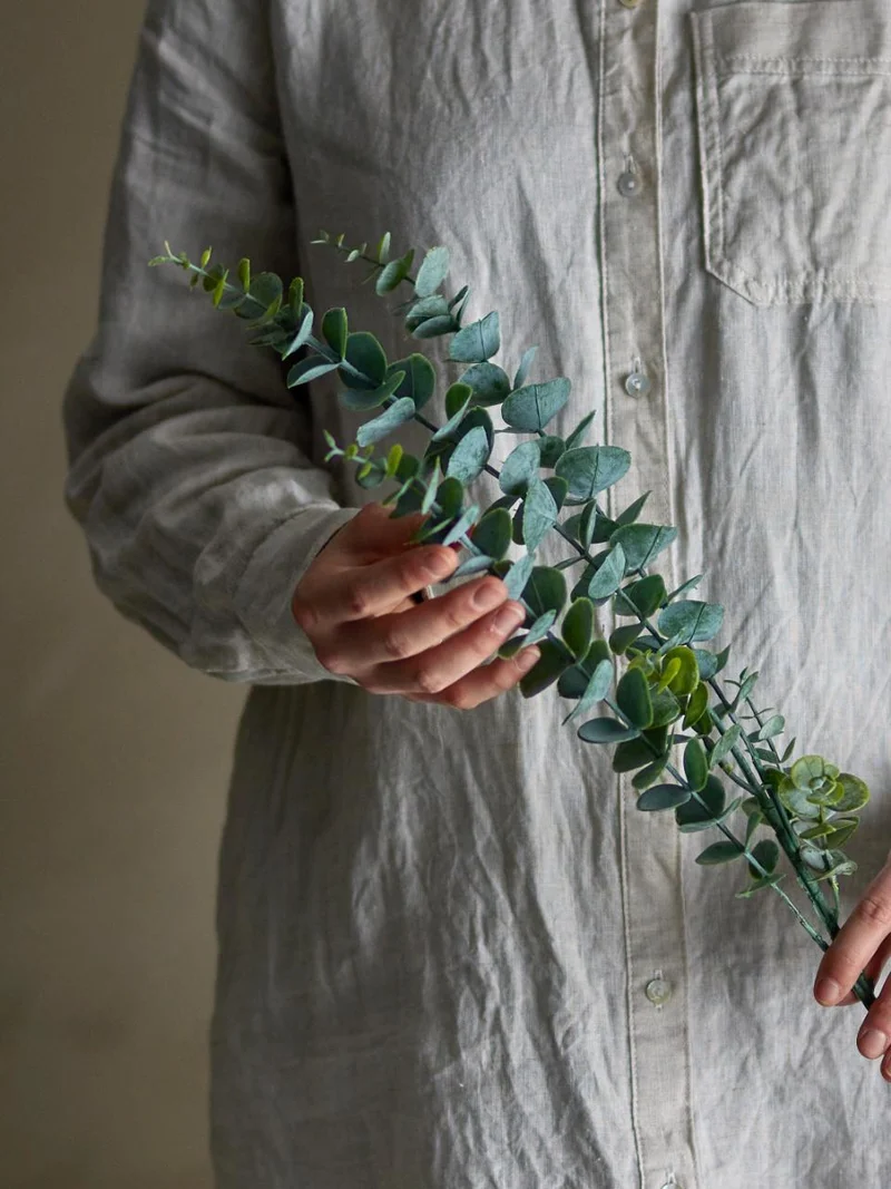 Kunstpflanze Eucalyptus Stem, Green, Artificial Flowers