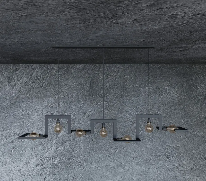 9525 - Tortona Pendelleuchte 7 Lichter