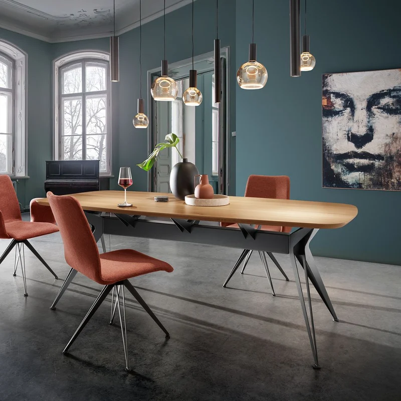 4310 - Riva Pendelleuchte oval 140cm - 8 Lichter