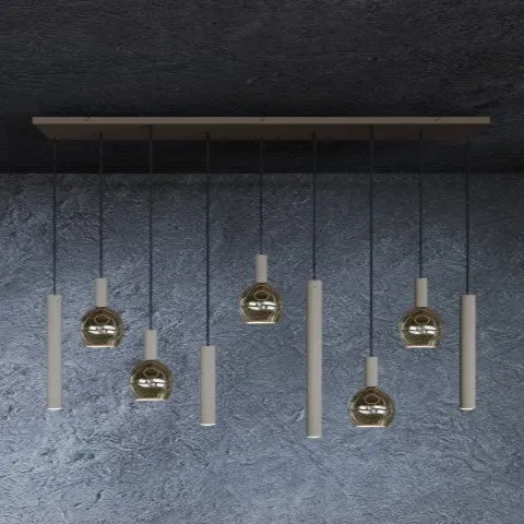 4325 - Riva Pendelleuchte gerade 170cm - 9 Lichter