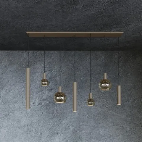 4380 - Riva Pendelleuchte gerade 145cm - 7 Lichter