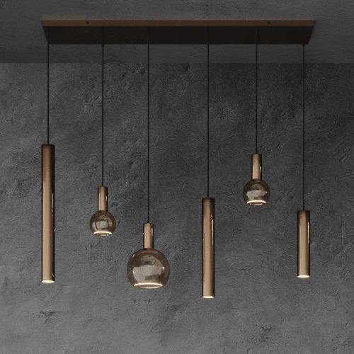 4370 - Riva Pendelleuchte gerade 120cm - 6 Lichter