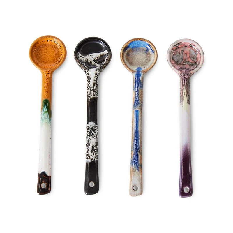 70's ceramics: Löffel Force, Set von 4