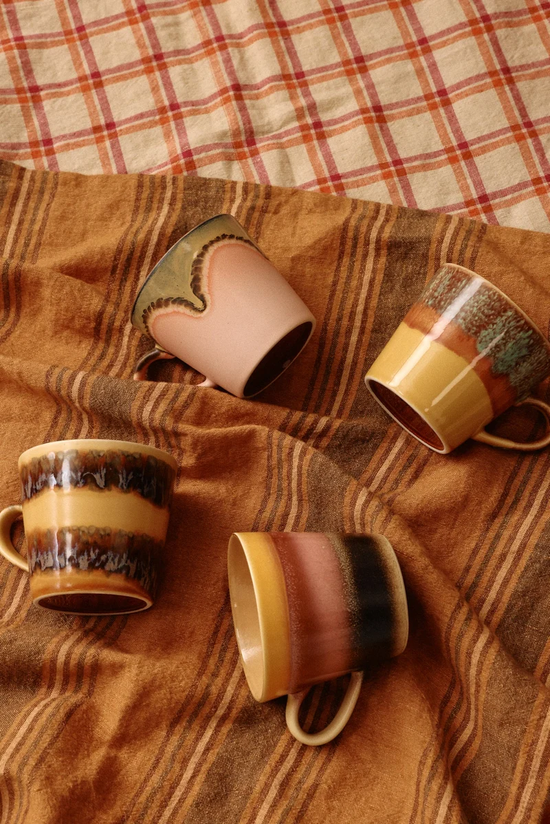 70's Ceramics: Cappuccino Tasse Blossom, 300 ml