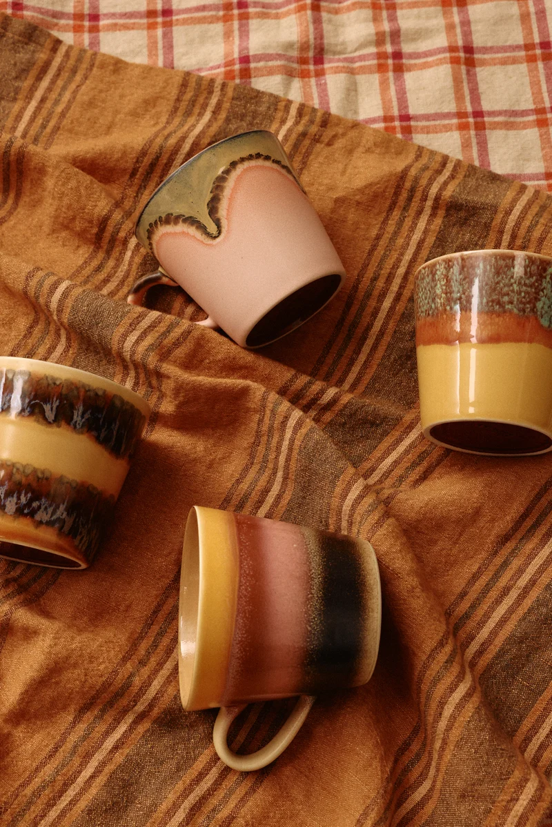70's Ceramics: Cappuccino Tasse Blossom, 300 ml