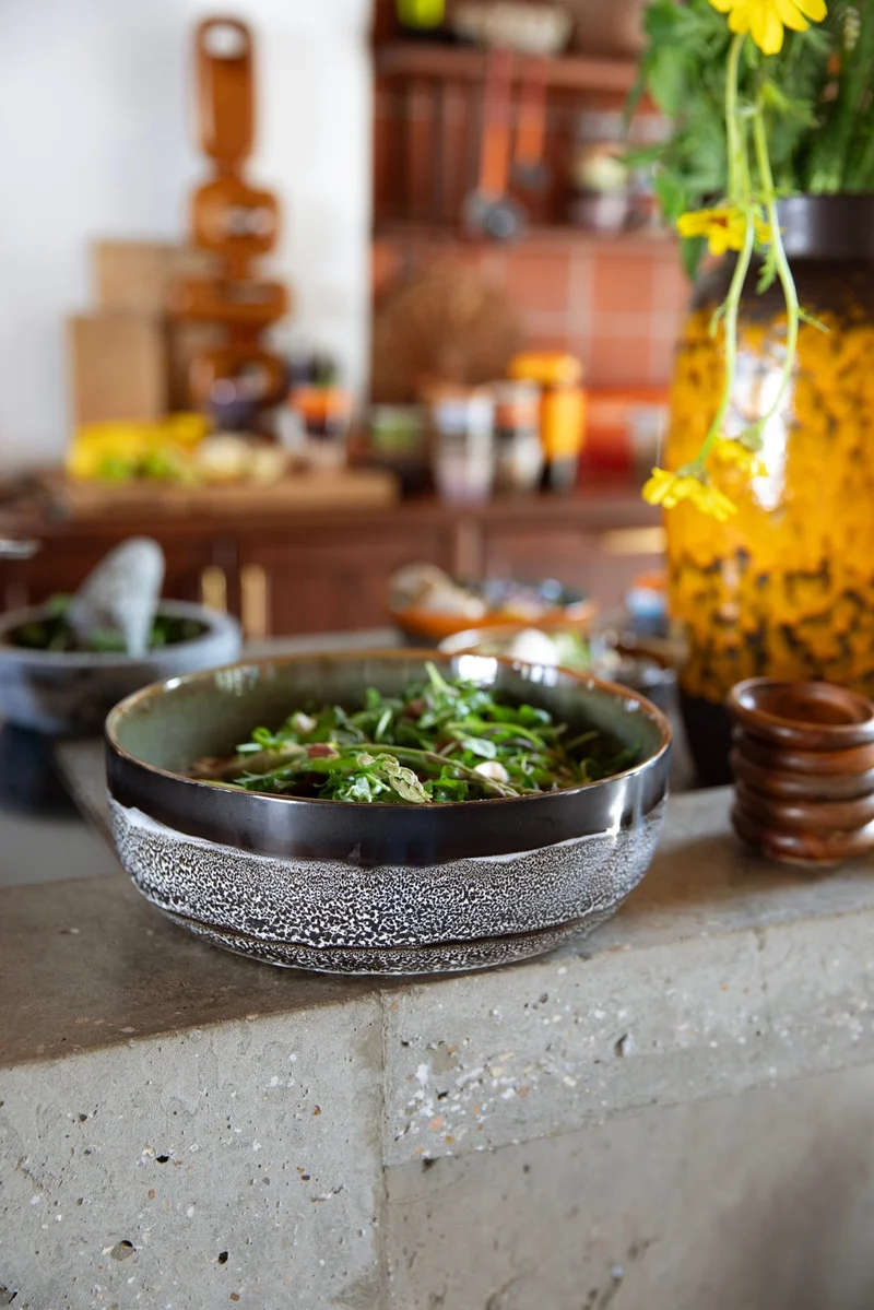 70s ceramics: Salatschüssel, Bowl, Rock on