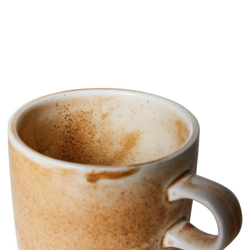 Chef Ceramics: Tasse und Untertasse Rustic, Creme/Braun, 220ml
