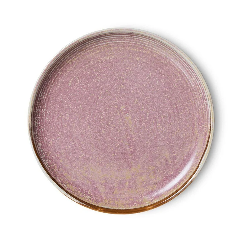 Chef Ceramics: Dessertteller Rustic, Pink, Ø20cm