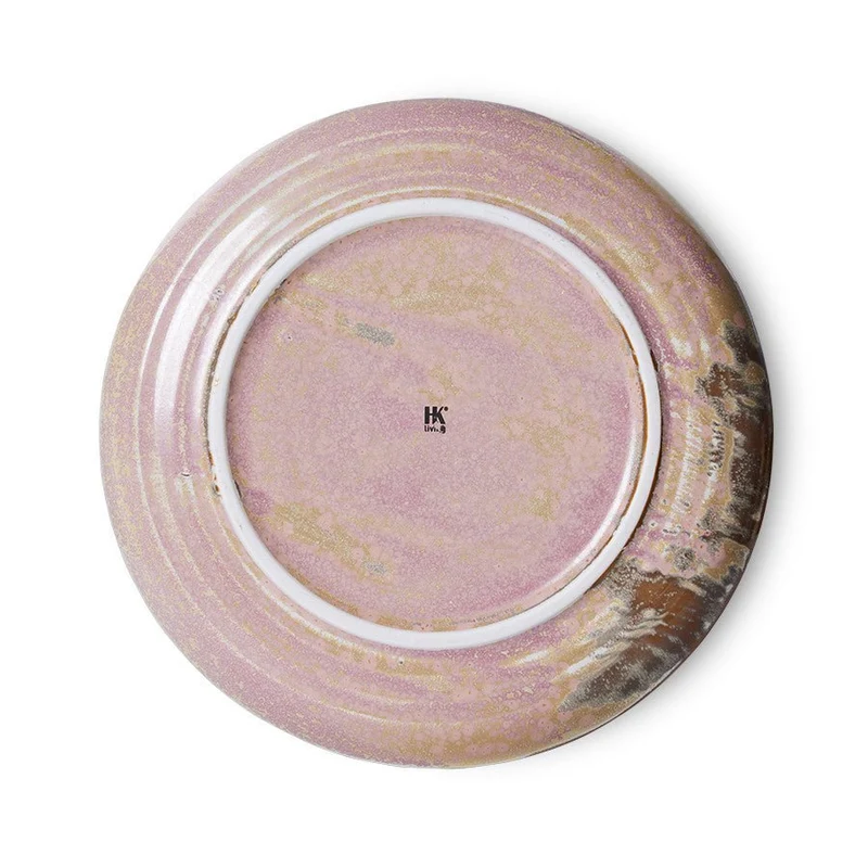 Chef Ceramics: Dessertteller Rustic, Pink, Ø20cm