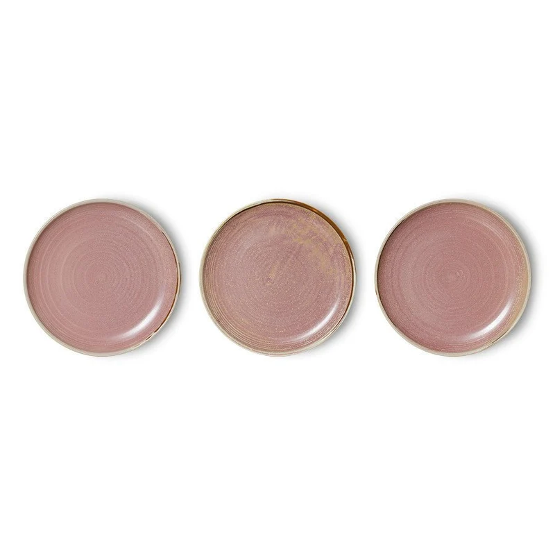 Chef Ceramics: Dessertteller Rustic, Pink, Ø20cm