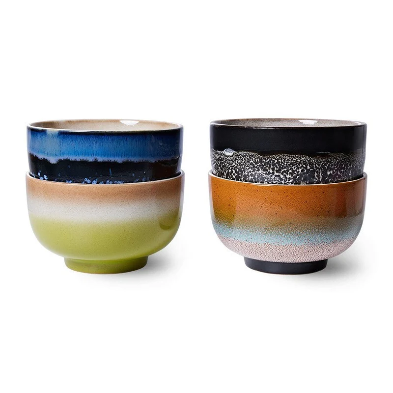 70's Ceramics: Schüsseln Groovy Set von 4, 500 ml