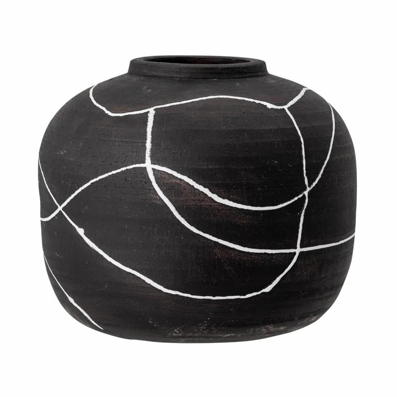 Vase Niza, schwarz