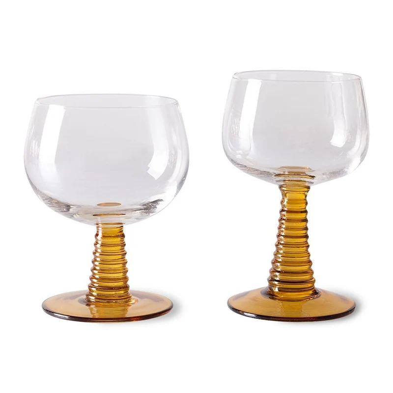 Swirl Weinglas Ocker