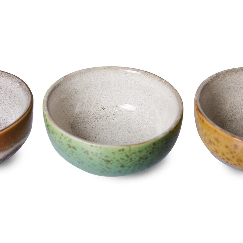 70's Ceramics: Schale Castor Set von 4, 110ml