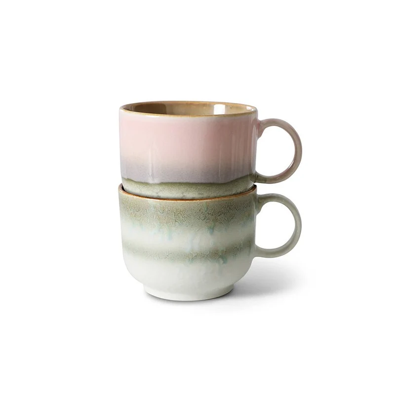 70's Ceramics: Teetassen Nova, Set von 2