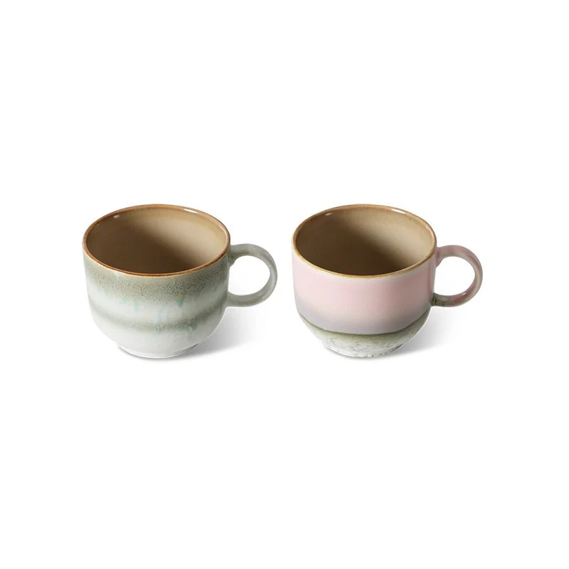 70's Ceramics: Teetassen Nova, Set von 2