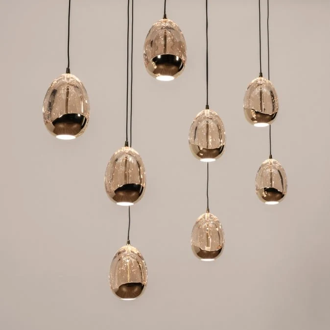 Pendelleuchte Golden Oval 8er