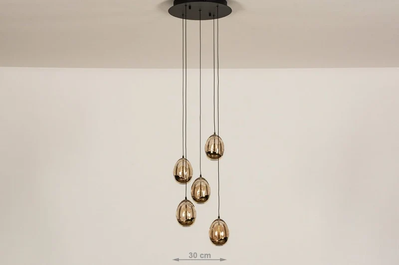 Pendelleuchte Golden 5er