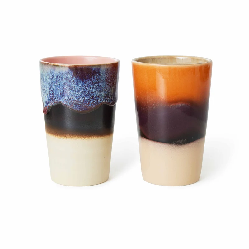 70's Ceramics: Teetassen Dusk Set von 2, 475 ml