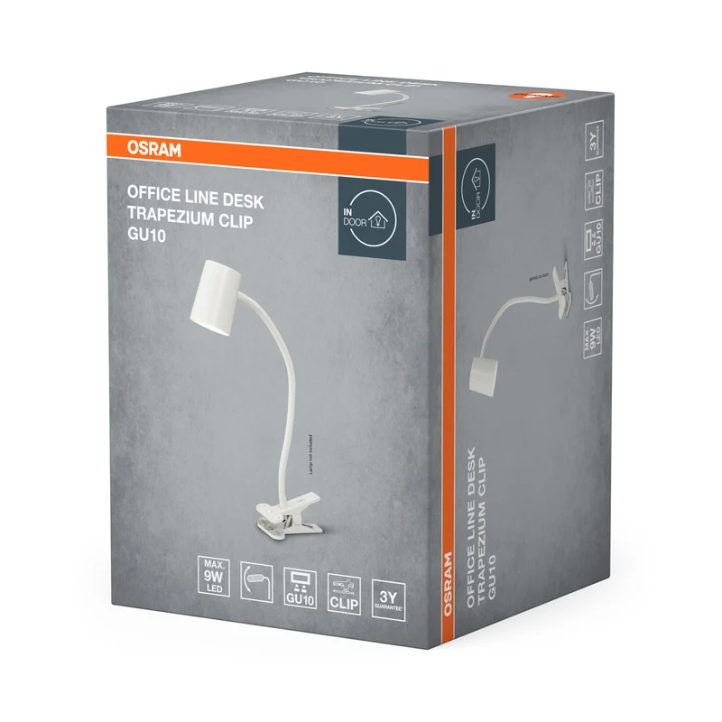 OSRAM Office Line Klemmleuchte mit Flexarm GU10 Weiß