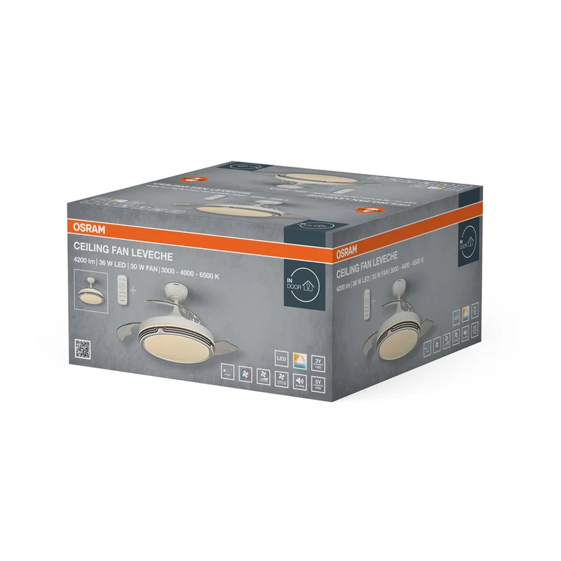 OSRAM LED Deckenventilator Leveche 1060mm 66W CCT