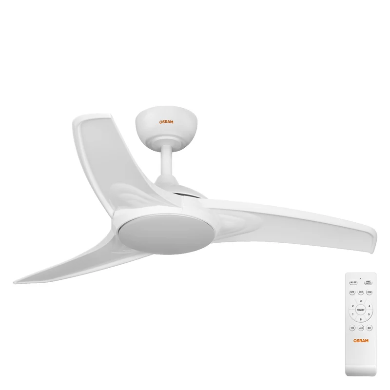 OSRAM LED Deckenventilator Garoa, Weiß, 1065mm, 40W, 1100lm, CCT