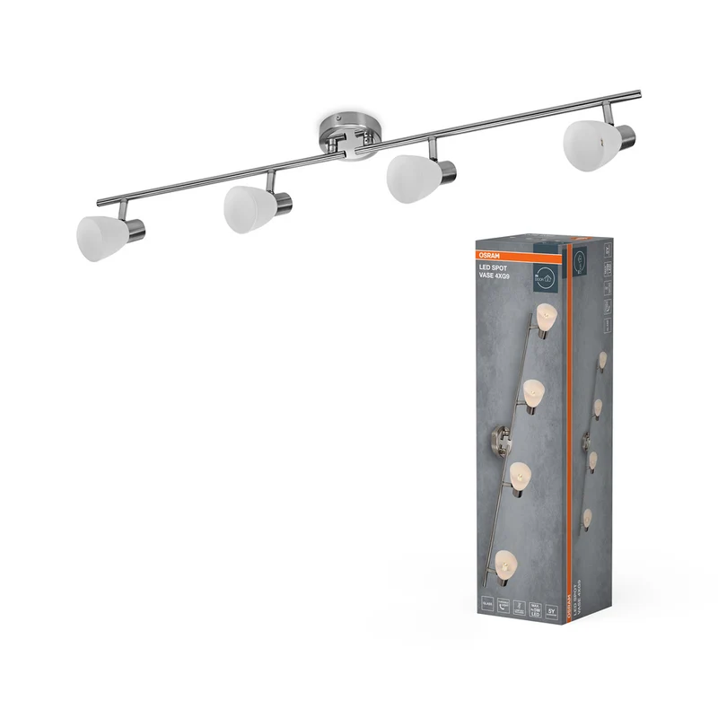 OSRAM LED Spot Vase Deckenleuchte 4xG9 Gebürstetes Nickel