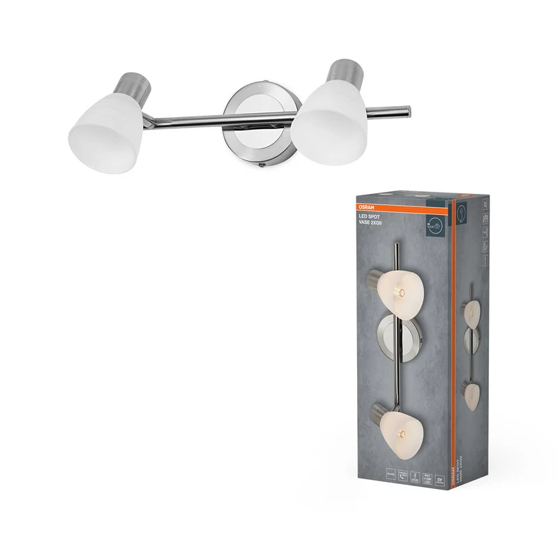 OSRAM LED Spot Vase Deckenleuchte 2xG9 Gebürstetes Nickel