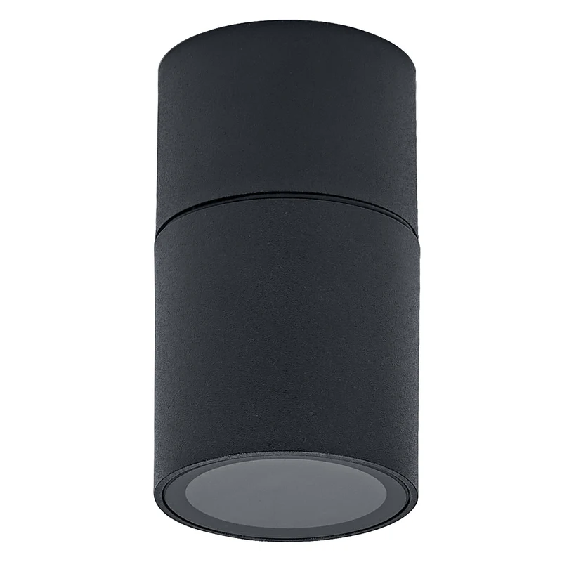 OSRAM Außenwandleuchte, GU10, Dunkelgrau, Glas, IP54, 103 mm, 0-5 W, 1 Leuchtmittel, 25. 000 h Lebensdauer, IK06, Schutzklasse II, Montagezubehör enthalten
