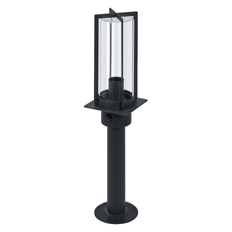 OSRAM Wegeleuchte, Dunkelgrau, E27, 50 cm, IP44, Glasabdeckung, PIR‑Bewegungsmelder, 220–240 V, 0-40 W, 25. 000 h Lebensdauer, IK03