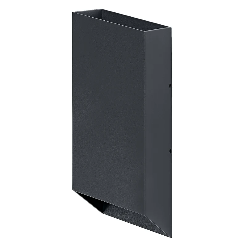 OSRAM Außenwandleuchte, Außenwandleuchte, Dunkelgrau, 10 W, 3000 K, 690 lm, 220° Abstrahlwinkel, IP54, 50. 000 h Lebensdauer, Glas Diffusor