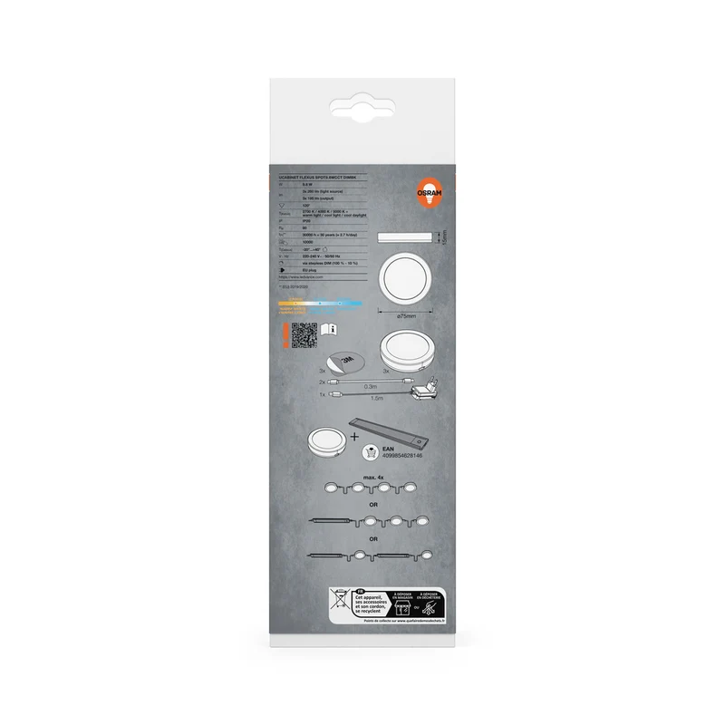 OSRAM Unterbauleuchte Flexus Spot 9,8W CCT dimmbar Schwarz