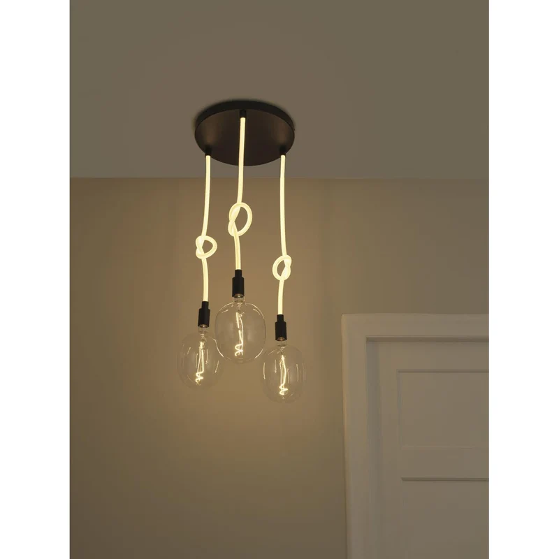 OSRAM DECOR Glow Pendelleuchte Plate, beleuchtetes Kabel, 3xE27 LED Select