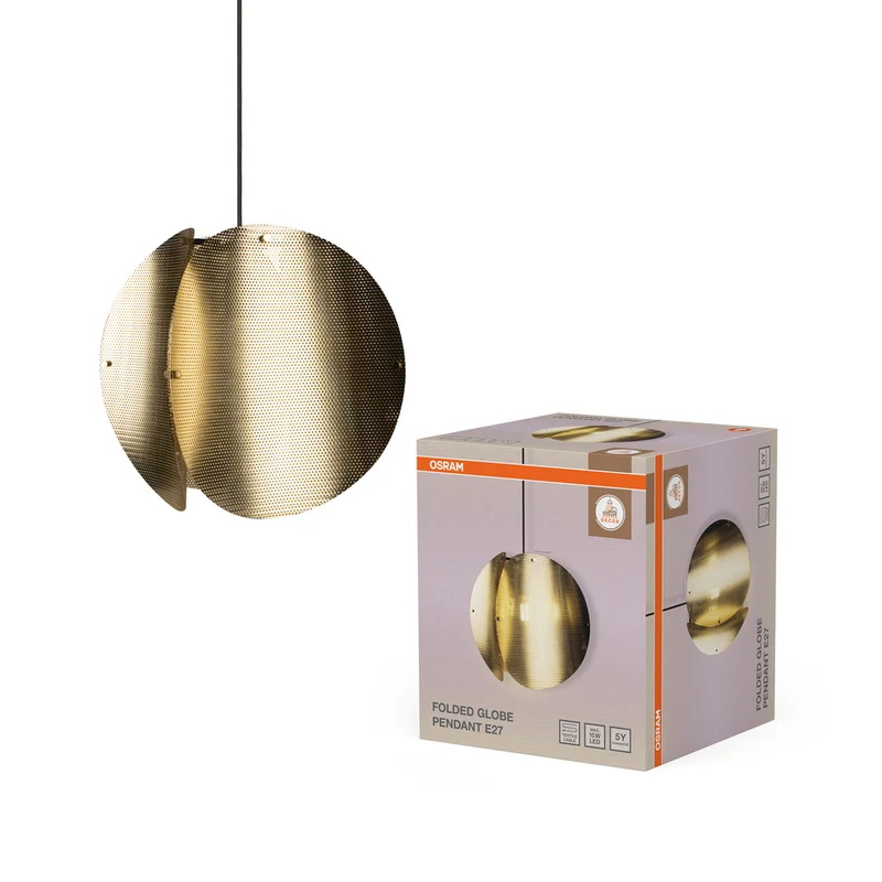 OSRAM DECOR Folded Globe Pendelleuchte E27 Gold