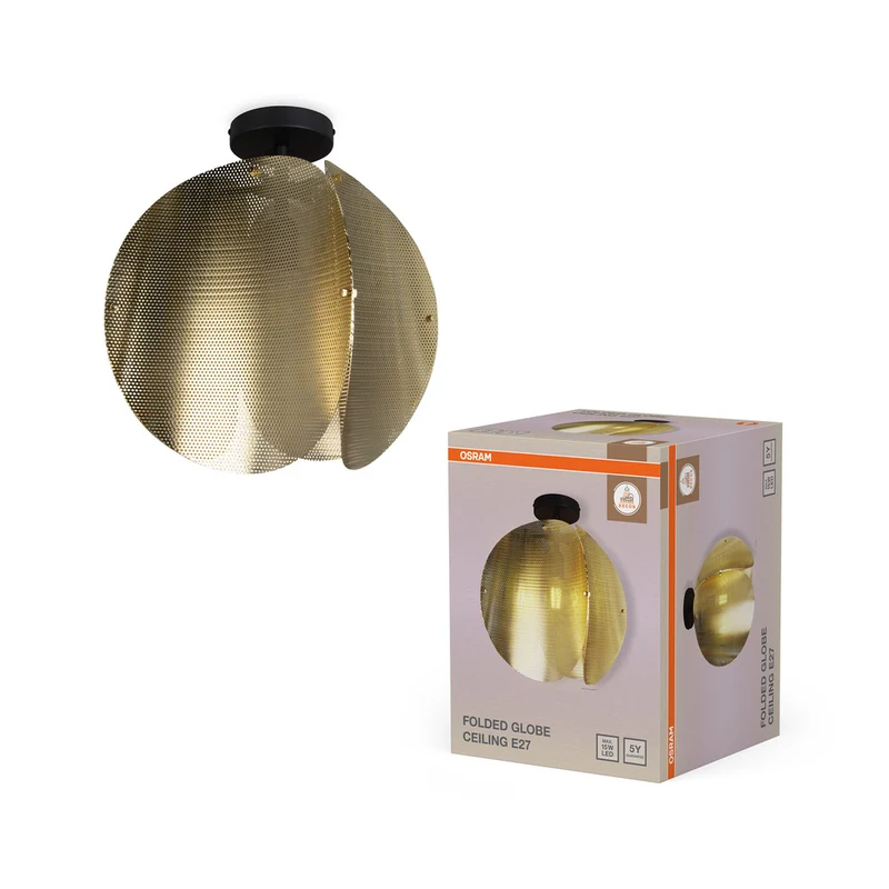 OSRAM DECOR Folded Globe Deckenleuchte E27 Gold