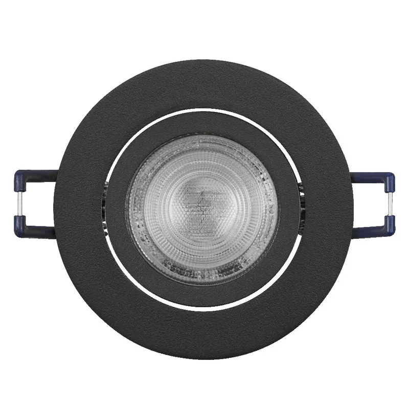 OSRAM LED Spot Recess Einbaustrahler Set GU10 schwenkbar Click 4.5W Schwarz ⌀68 mm