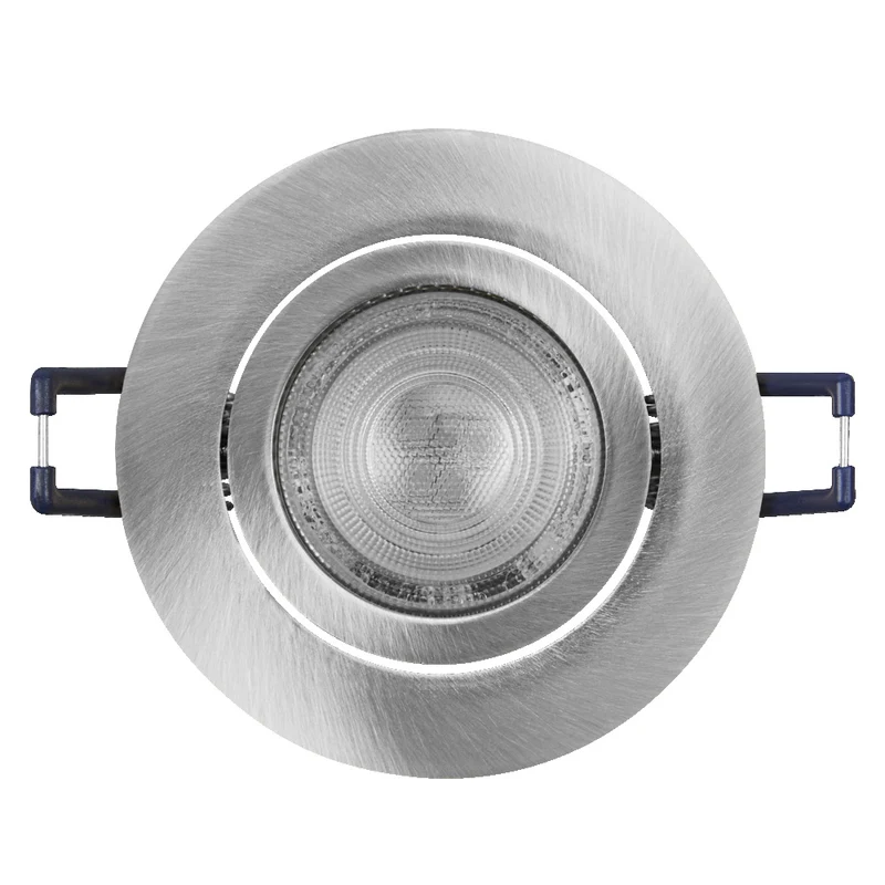 OSRAM LED Spot Recess Einbaustrahler Set GU10 schwenkbar Click 4.5W Satin-Nickel ⌀68 mm