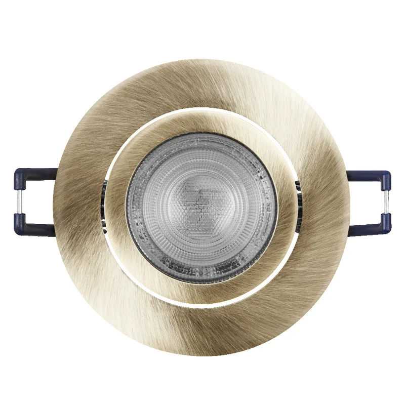 OSRAM LED Spot Recess Einbaustrahler Set GU10 schwenkbar Click 4.5W Grünmessing ⌀68 mm