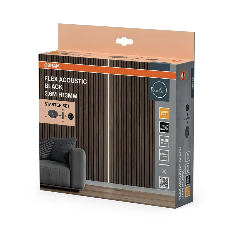 OSRAM Flex Acoustic Schwarz H13 mm 830 Starter-Set